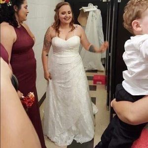 Lace Wedding Dress With Bustle